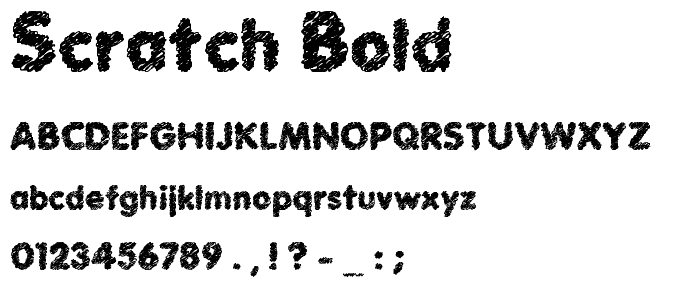 Scratch Bold font
